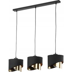 Lampa wisząca TKKRYWULT TK Lighting Grant 4877 lampa wisząca zwis 3x15W E27 czarna/złota 14078190 5901780548773