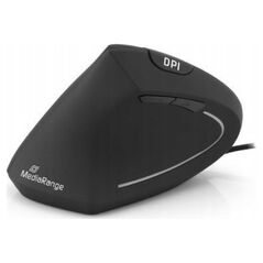 Mysz MediaRange MediaRange Maus USB 2.0 Vertical Linkshänder, schwarz 14084619 4260664870418