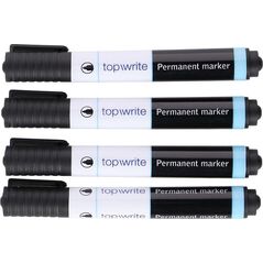 Topwrite Topwrite - Marker permanentny 4 szt. (czarny) 14089115 8711252452470