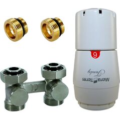 Vario Term Przyłącze grzejnikowe Vario Term PRNYGS05106C/FP proste 3/4 zestaw GS05-106 z nyplami białe/nikiel 14090631 5902414145160