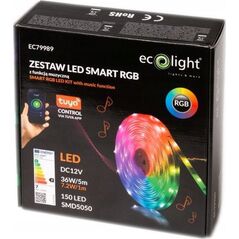 Taśma LED ECOLIGHT2 Ecolight EC79989 taśma LED muzyczna SMART RGB 5m 36W 12V IP20 14091548 5901986799894