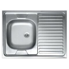 Zlewozmywak Alkotest SK6_311T / KUCHINOX / ZLEW / 60 STALOWY NAKŁADANY 80X60 1KOM+OCIEK. LEN + SYFON / 14104680 8697419567204