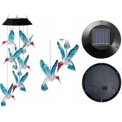 Dekoracja świąteczna LeanToys Lampka Solarna Kolibry Ptaki LED Kolorowe 14119444 5905991029694