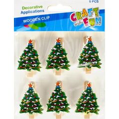 Craft with Fun OZDOBA BN KLAMERKI CHOINKA 6SZT CF PBH 12/144 14127980 5908275191926