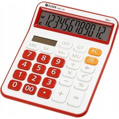 Kalkulator Eleven ELEVEN Kalkulator biurowy w kolorze białym, czerwone przyciski numeryczne, czerwona ramka wokół wyświetlacza, CDC110WHRD 14135985 5904966863639