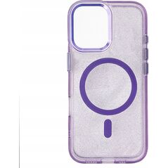 Hurtel Etui Glitter Case MagSafe na iPhone 16 - fioletowe z brokatem 14150698 5907769363979