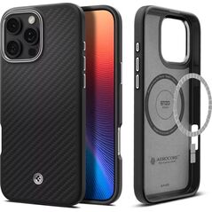 Spigen SPIGEN ENZO ARAMID MAG MAGSAFE IPHONE 16 PRO MAX MATTE BLACK/SILVER 14157154 8809971229531