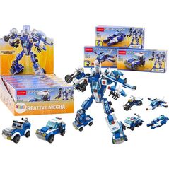 LeanToys Wozy Policyjne Motor Łódź Samolot Policja Klocki Konstrukcyjne MIX 14168995 5905991016694