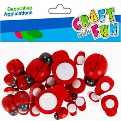 Craft with Fun OZDOBA DEK DREW BIEDRONKA MIX 24SZT CF 12/288 14173781 5908275179351