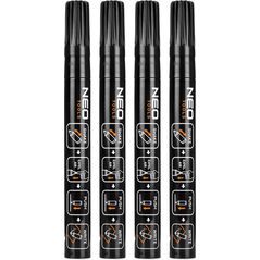 Neo Marker budowlany gruby, czarny, permanentny, wodoodporny, lakierowy, aluminiowy, 4 szt 14196247 5907558475944