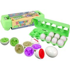 LeanToys Jaja Dinozaura Edukacyjny Sorter 12 Jaj Układanka Kształty LEAN Toys 14202248 5905323210097