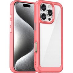 Hurtel Etui Outer Space Case z żelową ramką do iPhone 16 Pro - czerwone 14202308 5907769364990