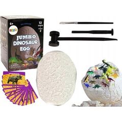 LeanToys Zestaw Archeologiczny Wykopaliska Ogromne Jajo 12 Figurek Dinozaur 14214807 5905515354493