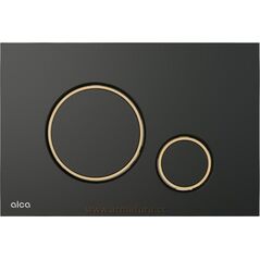 Przycisk spłukujący Alkotest M778-5 / ALCA / THIN / PRZYCISK / CZARNY MAT-ZŁOTY POŁYSK 14214946 8595580578220