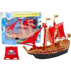 LeanToys Statek Piracki Światła Dźwięki Kółka Czarny 14214994 5905991020110