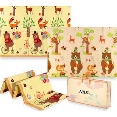 NILS Fun MD05 MATA DZIECIĘCA SKŁADANA FOREST 190x150CM NILS FUN 14223280 5907695503982