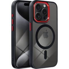 OEM Futerał COLOR EDGE MAG COVER kompatybilny z MagSafe do IPHONE 16 Pro Max czarno czerwony 14243381 5903396310218