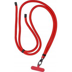 OEM Zawieszka SWING (8mm) do telefonu z regulacją długości / długość sznura 165cm (max 82,5cm w pętli) / na ramię lub szyję - czerwony 14243473 5903396322082
