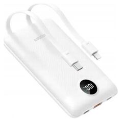 Powerbank Veger VEGER powerbank 10 000 mAh z wbudowanymi kablami Typ C / Lightning PD QC3.0 2A 22,5W C11C (W1170) biały 14243660 6970453559872