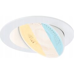 Paulmann Oprawa do wbudowania ANMUS LED DIM 5W 700lm 105mm 2700K-6500K IP20 230V biały / aluminium 14253336 4000870922538