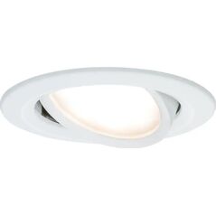 Paulmann Oprawa do wbudowania NOVA COIN LED DIM wychylna 6W 470lm 84mm 2700K IP23 230V biały mat 14268119 4000870934845
