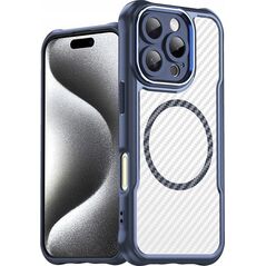 Hurtel Etui silikonowe Leading Series MagSafe do iPhone 16 Pro - niebieskie 14295440 5907769365119