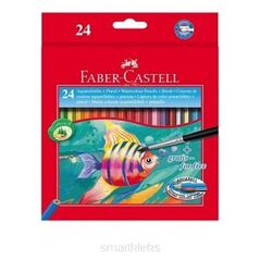 Faber-Castell Kredki Akwarelowe Z Pędzelkiem 24 Kolory Rybka Opakowanie Kartonowe Faber-Castell (114425 FC)