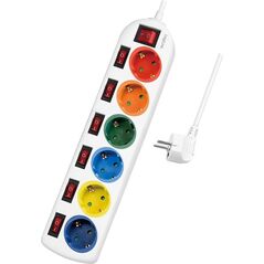 Listwa zasilająca LogiLink LogiLink 6 gniazd 1.5m kolorowa