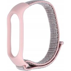 OEM Pasek nylonowy do XIAOMI Mi Band 5 / 6 / 7 różowa (07)