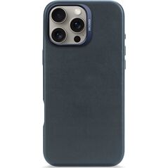 Decoded Decoded Leather Backcover - skórzana obudowa ochronna do iPhone 16 Pro Max kompatybilna z MagSafe (navy)
