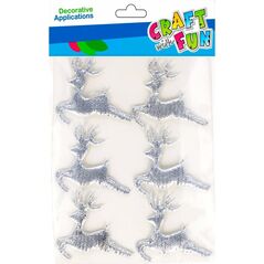 Craft with Fun OZDOBA BN TKAN RENIFER SPRZYL 6SZT CF SREB12/144 14177239 5908275180050