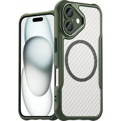 Hurtel Etui silikonowe Leading Series MagSafe do iPhone 16 - zielone 14202347 5907769365171