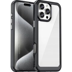 Hurtel Etui Outer Space Case z żelową ramką do iPhone 16 Pro Max - czarne 14295435 5907769364921