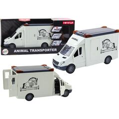 LeanToys Auto Transporter Koni Otwierane Drzwi Światło Dźwięk Biały
