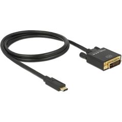 Kabel USB Delock USB-C - DVI-D 1 m Czarny (85320) 1457251 4043619853205