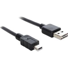 Kabel USB Delock USB-A - miniUSB 5 m Czarny (83365) 748221 4043619833658