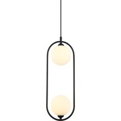 Lampa wisząca Italux Salonowa lampa wisząca Lupus nad stolik czarna biała