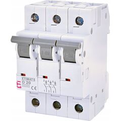 Etipo Wyłącznik nadprądowy ETI-Polam Asti-Etimat 6 002164517 3P D 20A 6kA AC