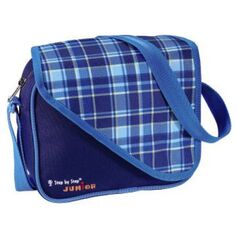 Torba przedszkolaka JUNIOR "Alpbag Boys" kratka-niebieski