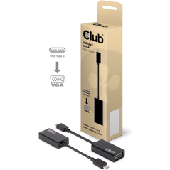 Adapter USB Club 3D USB-C - VGA Czarny  (CAC-1502)