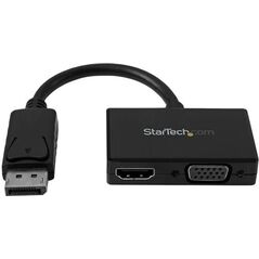 Adapter AV StarTech DisplayPort - HDMI - D-Sub (VGA) czarny (DP2HDVGA)