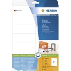 Herma Etykiety Premium 5057, A4, białe, 105 x 42,3 mm, papier matowy, 350 szt. (5057)