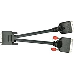 Adapter AV Lindy DVI-I - D-Sub (VGA) - DVI-D czarny (41218)