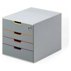 Durable POJEMNIK DURABLE Z 4-SZUFLAD.+KLUCZ.7606 - 7606-27