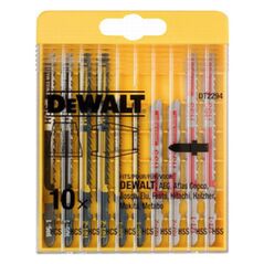 Dewalt Zestawy brzeszczotów do wyrzynarek 10 sztuk do metalu 2xDT2172, DT2161, DT2163 + 3xDT2160 + 1xDT2054 - DT2292