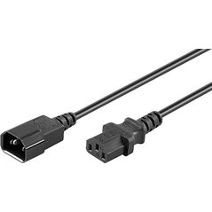 Kabel zasilający Goobay Kabel przedłużający IEC C14 - IEC C13 1m (95125)