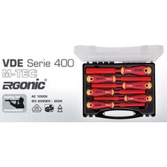 Felo Zestaw wkrętaków sześciokątnych 1000V Ergonic 400 VDE M-Tec 5,5| 6| 7| 8| 10| 13| izolowanych 6szt. (41910636)