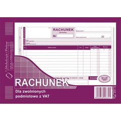 Michalczyk & Prokop D Rach. A5 2 Rachunek dla zwolnionych z VAT (231-3 DRUK)