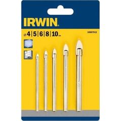 Wiertło Irwin IRWIN WIERTŁO DO SZKŁA KOMPLET 5szt. (4,5,6,8,10 mm) IRW10507912