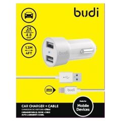 Ładowarka Budi 2x USB-A 4.8 A  (BD622LW)